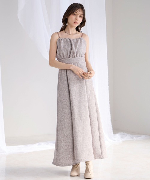 シャツ+ギャザーキャミワンピースSET ライトブルー Elishe ワンピース シャツ+ギャザーキャミワンピースSET : ZOZOTOWN
