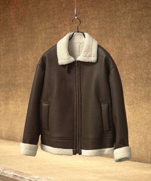 「EMMA CLOTHES」 ムートンコート L ブラック メンズ_画像4