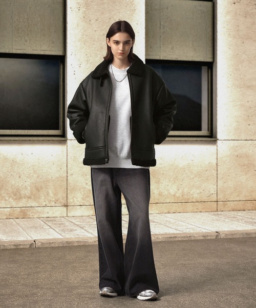 「EMMA CLOTHES」 ムートンコート L ブラック メンズ_画像6