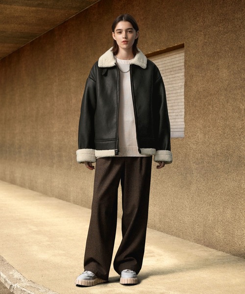 「EMMA CLOTHES」 ムートンコート L ブラック メンズ_画像7