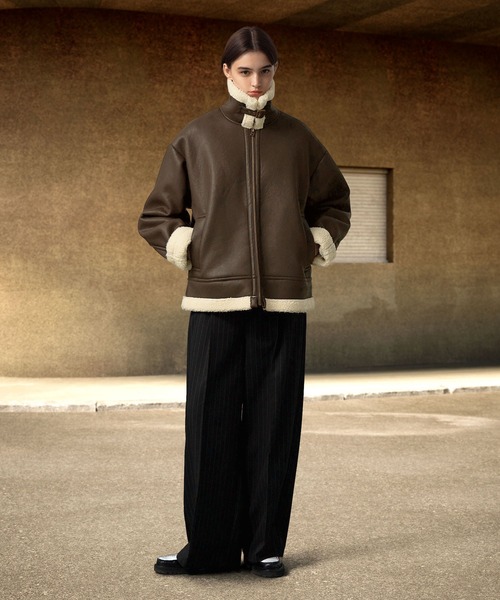 「EMMA CLOTHES」 ムートンコート L ブラック メンズ_画像9