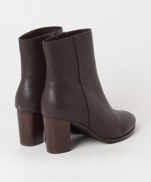 「ALPHA CUBIC」 ショートブーツ 24.5cm ダークブラウン レディース_画像2