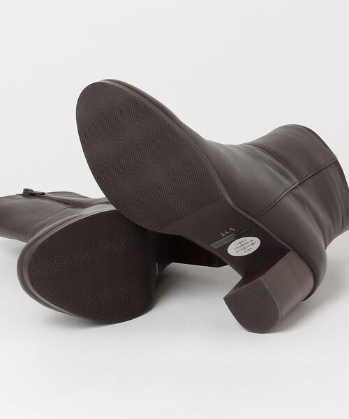 「ALPHA CUBIC」 ショートブーツ 24.5cm ダークブラウン レディース_画像3