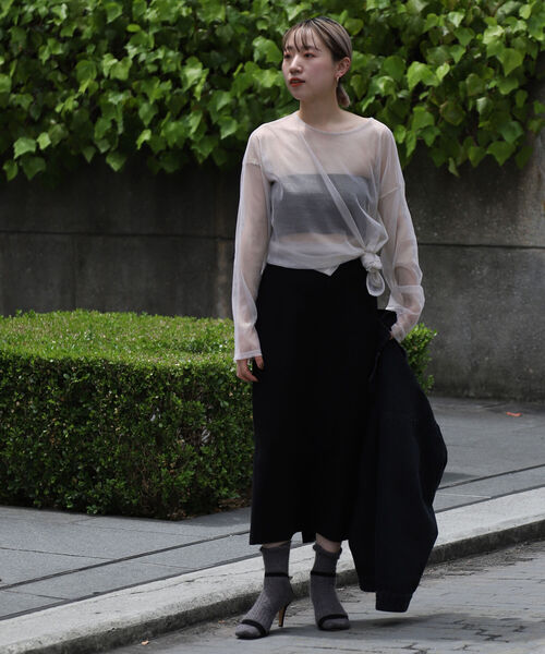 「Rie Miller」 長袖カットソー 38 ブラック レディース_画像2