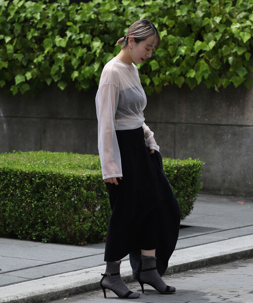 「Rie Miller」 長袖カットソー 38 ブラック レディース_画像3