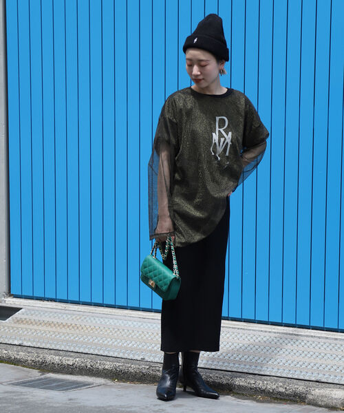 「Rie Miller」 長袖カットソー 38 ブラック レディース_画像5