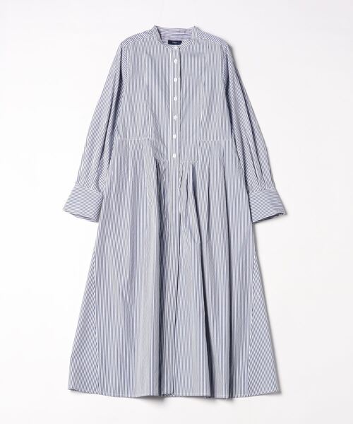 「SHIPS」 長袖ワンピース SMALL ブルー レディース_画像2