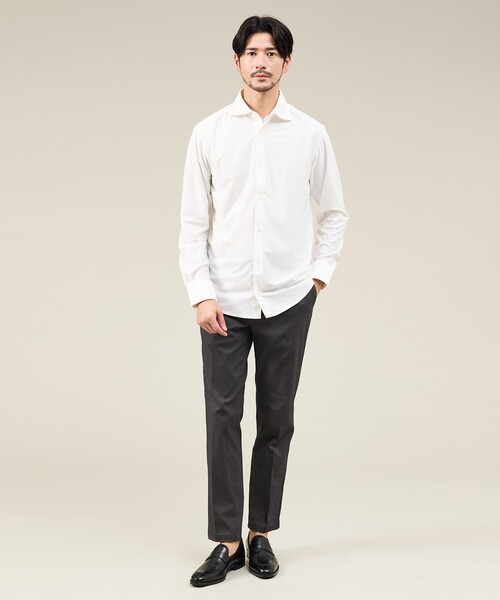 「ABAHOUSE GRAY」 スラックス 48 グレイッシュベージュ メンズ_画像2