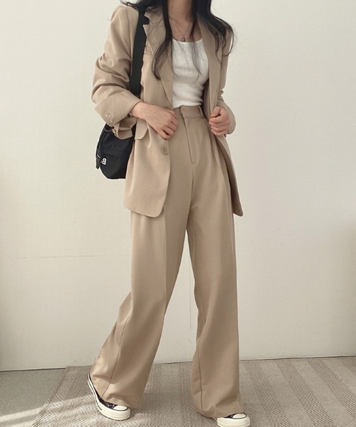 「COCOMOMO」 セットアップ L ダークブラウン レディース_画像2