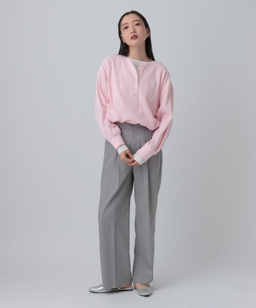 LEPSIM（レプシィム） ヘンリーネック tシャツ ドッキングワッフル