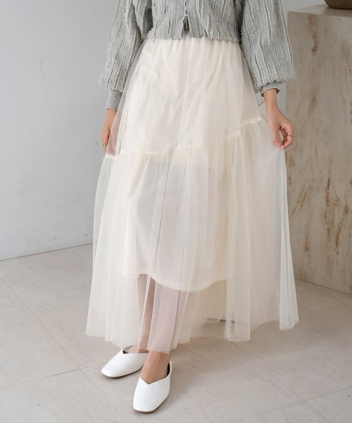 「Bab」 フレアスカート M チャコールグレー レディース_画像5