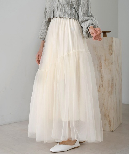 「Bab」 フレアスカート M チャコールグレー レディース_画像9