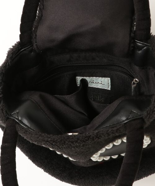 「a-jolie」 ハンドバッグ「en recreコラボ」 - ブラック レディース_画像4