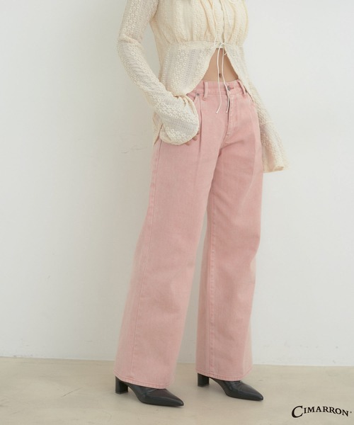 「CIMARRON」 デニムパンツ S ピンク系その他2 レディース_画像3