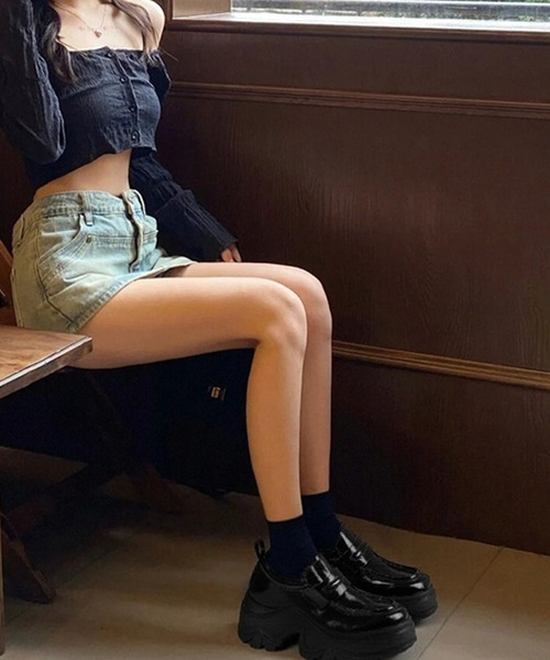 ローファー スニーカーソール 厚底コインローファー ボリュームソール レディース | lulufa | 10