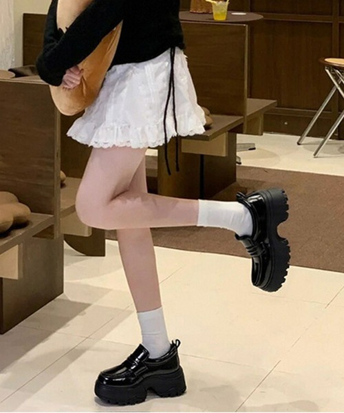 ローファー スニーカーソール 厚底コインローファー ボリュームソール レディース | lulufa | 11