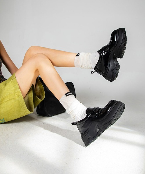 ローファー スニーカーソール 厚底コインローファー ボリュームソール レディース | lulufa | 07