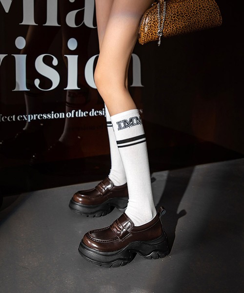 ローファー スニーカーソール 厚底コインローファー ボリュームソール レディース | lulufa | 13