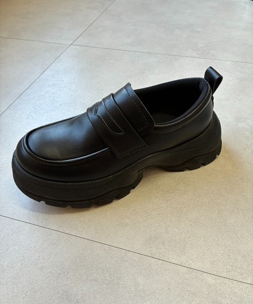 ローファー スニーカーソール 厚底コインローファー ボリュームソール レディース | lulufa | 20