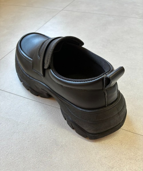 ローファー スニーカーソール 厚底コインローファー ボリュームソール レディース | lulufa | 22