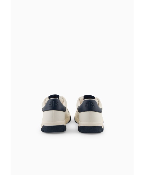 「ARMANI EXCHANGE」 シューズ 8 ホワイト×ネイビー メンズ_画像3