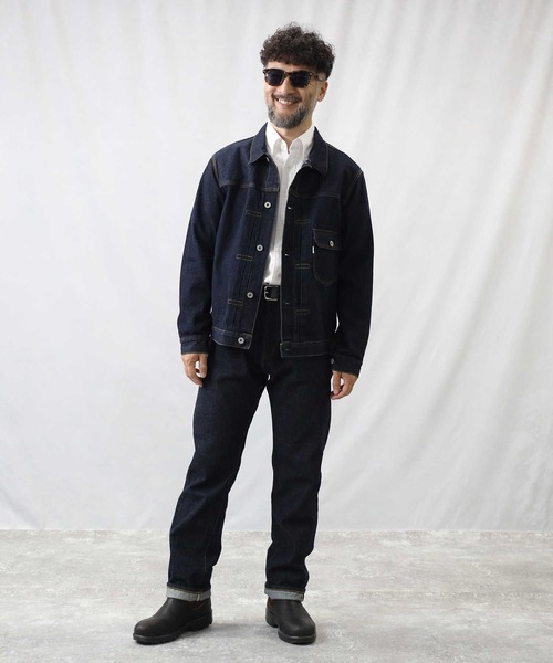 「Salt&Pepper」 デニムパンツ 30inch ダークインディゴブルー メンズ_画像4