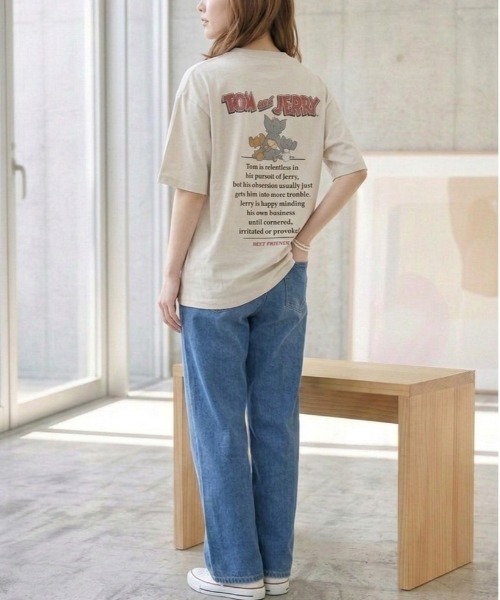 tシャツ 「TOM＆JERRY/トムとジェリー」USD加工プリント半袖T