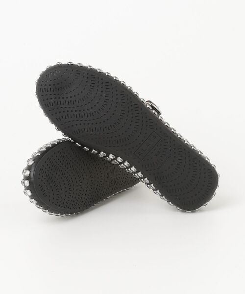 「ALAIA」 ラインストーン バレエシューズ 36.5 ブラック レディース_2
