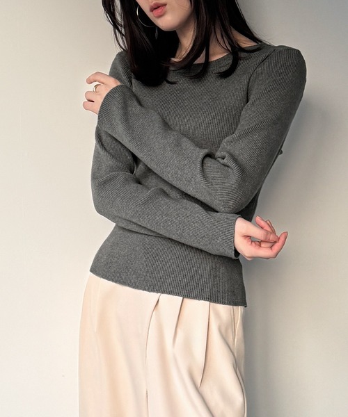 「junoah」 ニットアンサンブル LARGE グリーン レディース_画像6