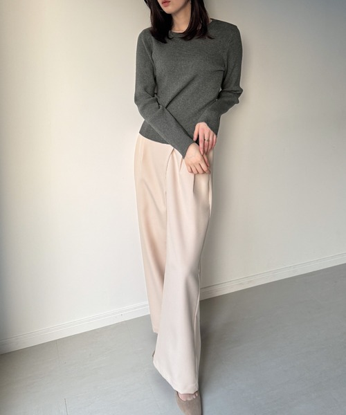 「junoah」 ニットアンサンブル LARGE グリーン レディース_画像7