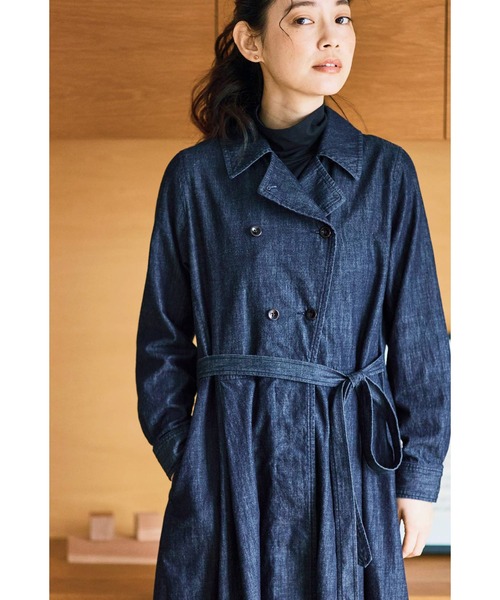 「and myera」 長袖ワンピース MEDIUM ダークインディゴブルー レディースの画像