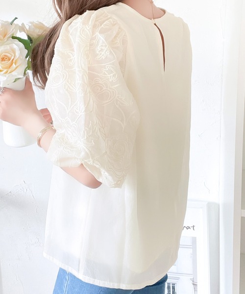 「classicalelf」 半袖ブラウス X-LARGE ブラック レディース_画像5