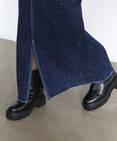 「hellam」 デニムスカート MEDIUM インディゴブルー レディース_画像9