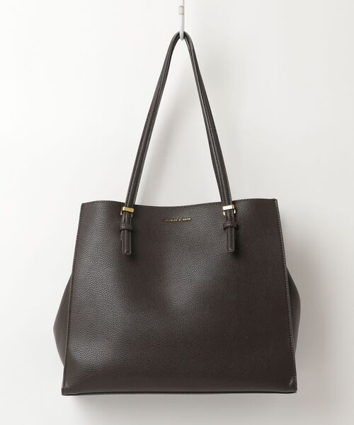 CHARLES & KEITH ブラウン トートバッグ CHARLES ＆ KEITH（チャールズ&キース） 「CHARLES & KEITH」 トート