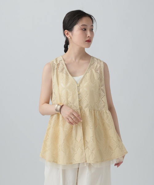 H BEAUTY&YOUTH UNITED ARROWS ニットベスト FREE ライラック
