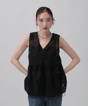 ベスト ジレ パネルレースレイヤーベスト 67...の詳細画像5