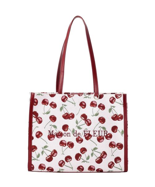 Maison de FLEUR（メゾンドフルール） トートバッグ チェリー柄