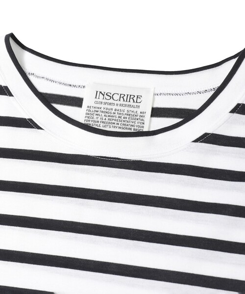INSCRIRE（アンスクリア） tシャツ 「」別注コットンボーダーロング