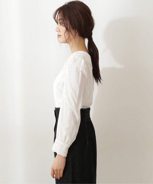 「PROPORTION BODY DRESSING」 長袖ブラウス MEDIUM ホワイト レディース_画像4