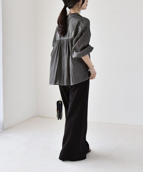 「quaranciel」 長袖シャツ ONE SIZE ブラック レディース_画像3