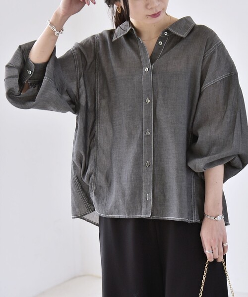 「quaranciel」 長袖シャツ ONE SIZE ブラック レディース_画像4