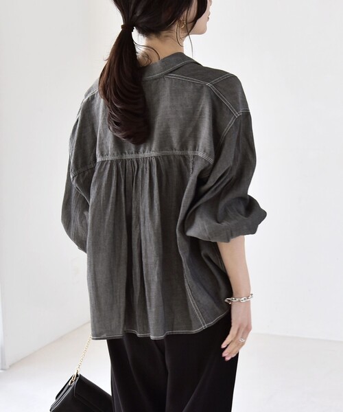 「quaranciel」 長袖シャツ ONE SIZE ブラック レディース_画像9