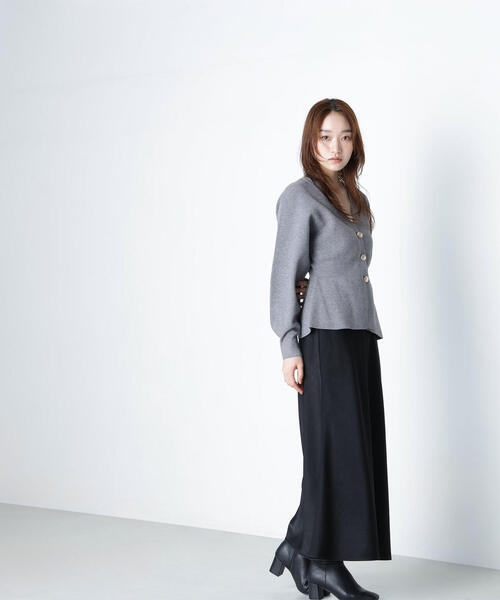 「NATURAL BEAUTY BASIC」 ニットカーディガン FREE イエロー レディース_画像5