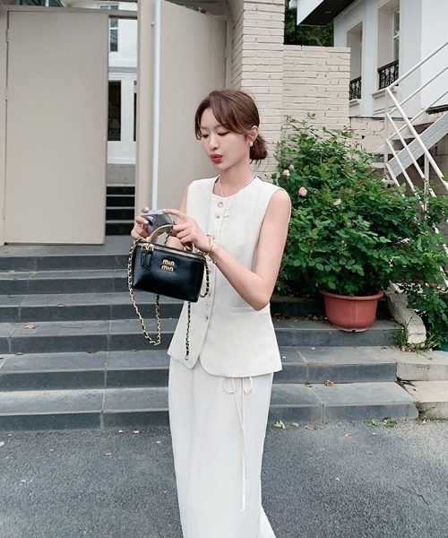 FAVORITO セットアップ シングルブレストベストスカートセットアップ