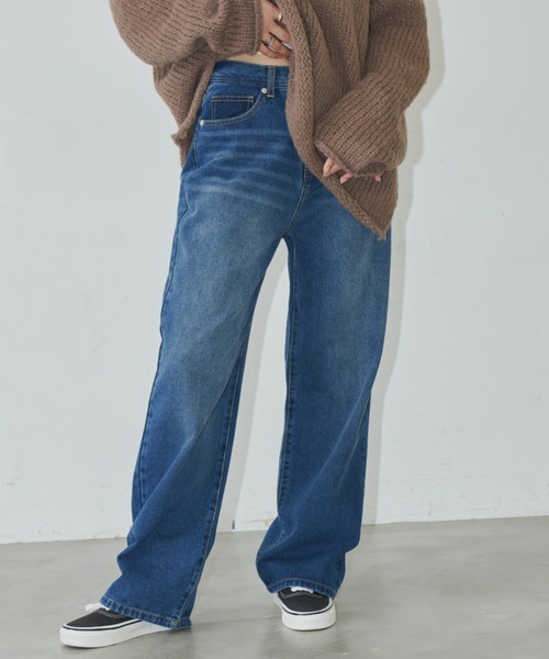 「Auntie Rosa Holiday」 デニムパンツ SMALL ブルー レディース_画像4