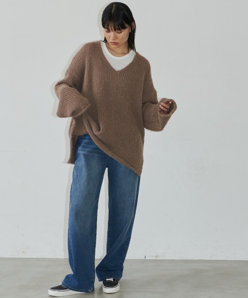 「Auntie Rosa Holiday」 デニムパンツ SMALL ブルー レディース_画像7