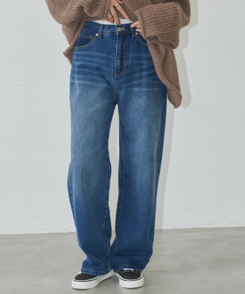「Auntie Rosa Holiday」 デニムパンツ SMALL ブルー レディース_画像8