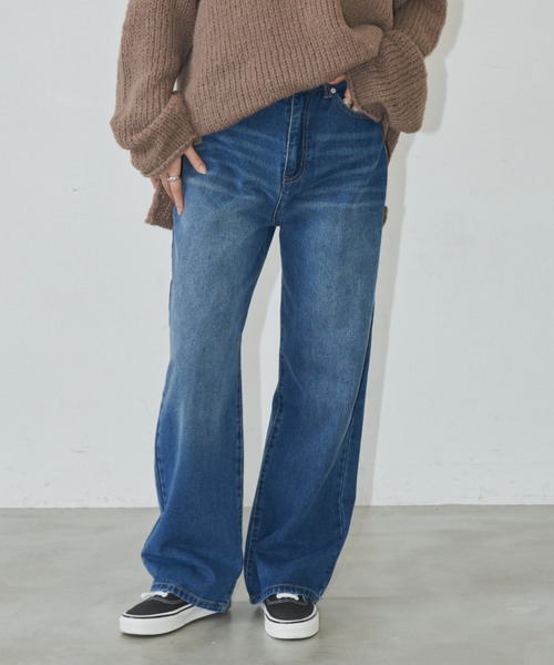 「Auntie Rosa Holiday」 デニムパンツ SMALL ブルー レディース_画像9