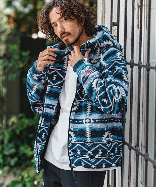 フーデッドパーカー felkod（フィルコッド） パーカー mpa4152- Ortega Pattern Fleece