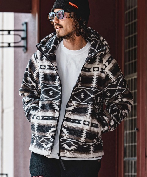 felkod（フィルコッド） パーカー mpa4152- Ortega Pattern Fleece